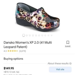 Dansko womens xp 2.0 multi Leopard patent size 40 EU